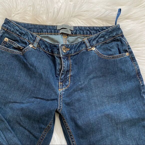 Ted Baker low rise medium wash boot cut denim jeans in size 6 - Picture 6 of 13